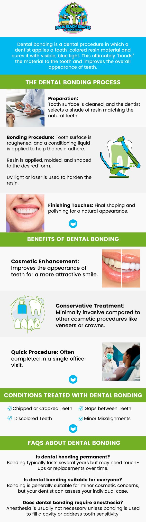 With the skill and artistry of our experienced team, including specialists like Dr. Richard Donatelli, DMD, MS and Dr. Aditi Patel, BDS, DDS cosmetic dental bonding can fix chipped, cracked, or stained teeth, close gaps, and reshape teeth for a more uniform and confident smile. For more information, contact us or request an appointment online. We have convenient locations to serve you in West Palm Beach, FL, Royal Palm Beach, FL, and Lantana, FL.