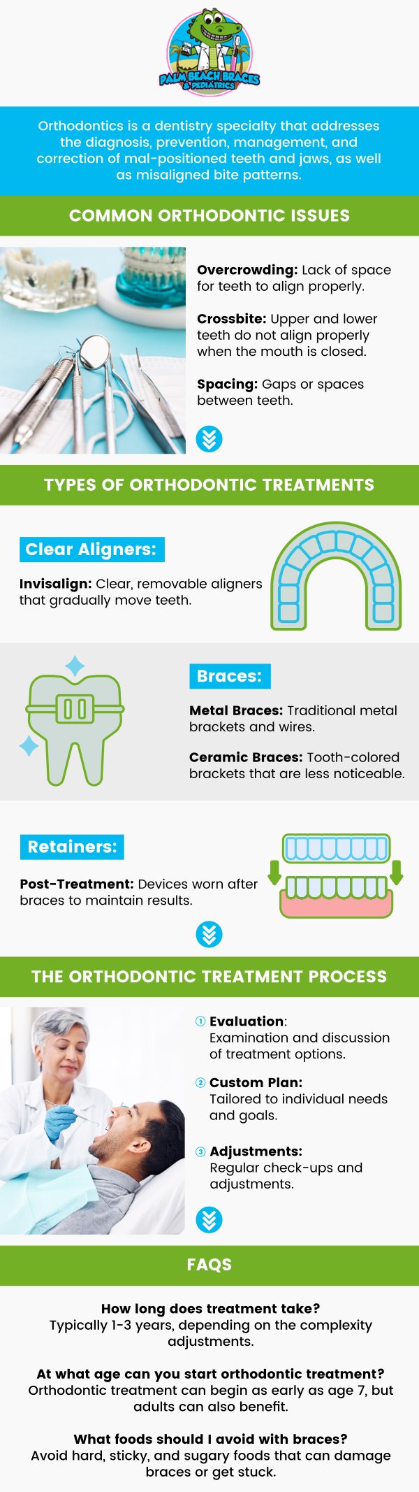 Orthodontics focuses on diagnosing, preventing, and correcting misaligned teeth and jaws. This treatment is not just about a straighter smile; it's about improving your oral health and overall well-being by ensuring your bite is properly aligned and your teeth are easier to clean. Whether for children, teens, or adults, Dr. Aditi Patel, BDS, DDS, offers orthodontic solutions like braces and clear aligners, a path to a healthier, more confident smile. For more information, contact us or book an appointment online. We have convenient locations to serve you in Royal Palm Beach, FL, West Palm Beach, FL, and Lantana, FL. Orthodontics focuses on diagnosing, preventing, and correcting misaligned teeth and jaws. This treatment is not just about a straighter smile; it's about improving your oral health and overall well-being by ensuring your bite is properly aligned and your teeth are easier to clean. Whether for children, teens, or adults, Dr. Aditi Patel, BDS, DDS, offers orthodontic solutions like braces and clear aligners, a path to a healthier, more confident smile. For more information, contact us or book an appointment online. We have convenient locations to serve you in Royal Palm Beach, FL, West Palm Beach, FL, and Lantana, FL.